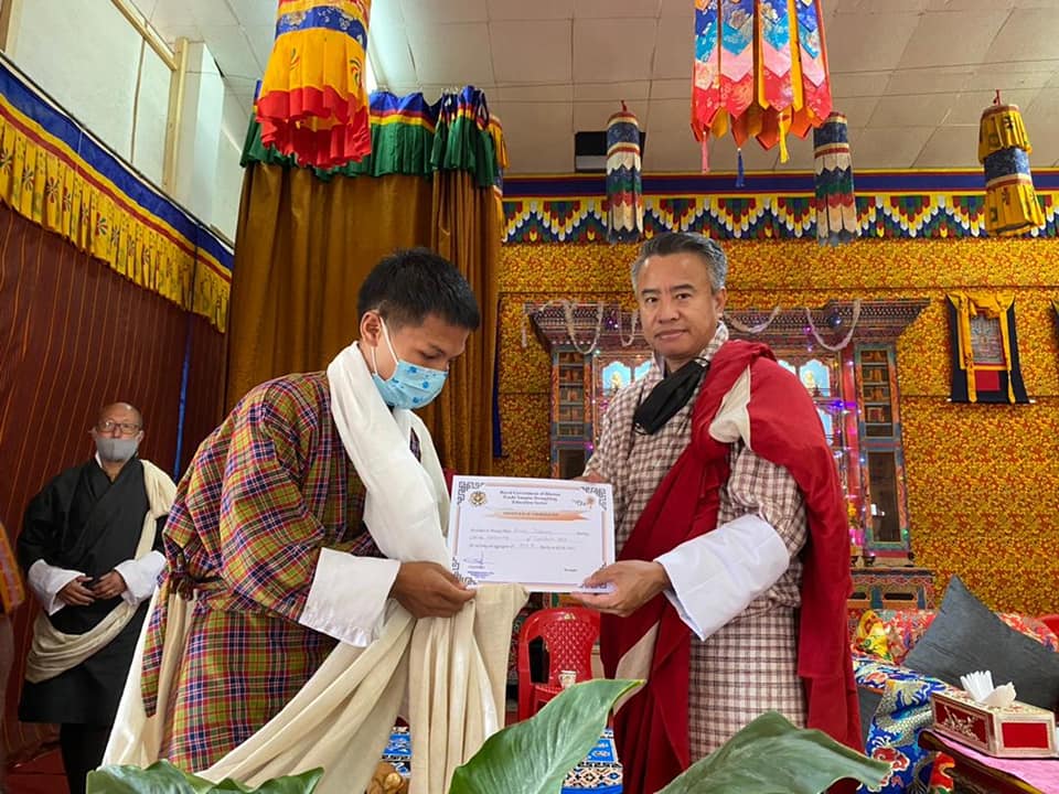 Awarding of Academic Certificate by Dasho Dzongdag